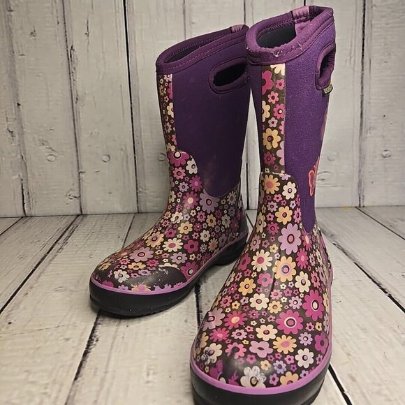 BOGS Classic  Daisy Boots Youth Big Kids Insulated Winter - US 4 - Picture 3 of 11